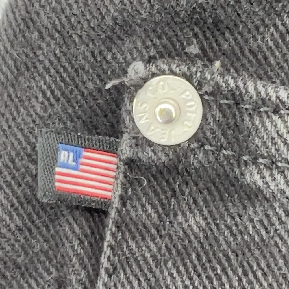 Vtg Y2k Polo Jeans Co. Ralph Lauren RL-67 Black Denim Jeans 38X32 Mexico Loose - Picture 14 of 16